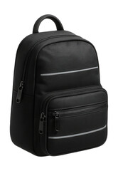 Compact nylon urban backpack with reflective accents and a top handle.