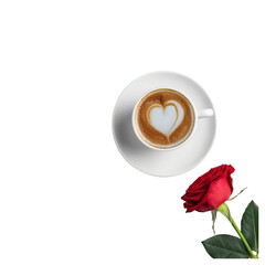 A white ceramic coffee cup on transparent background 