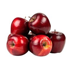 Fresh red apple on transparent background