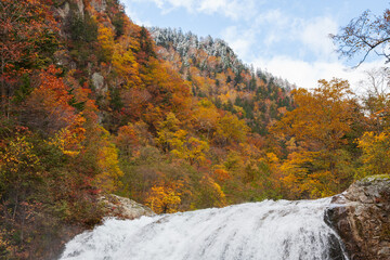 秋晴れの天人峡