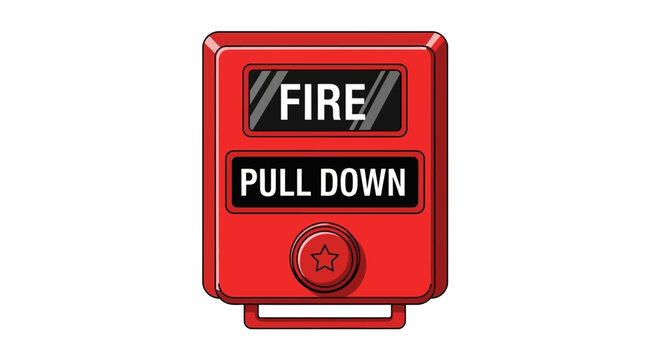 Red Fire Alarm Pull Station.