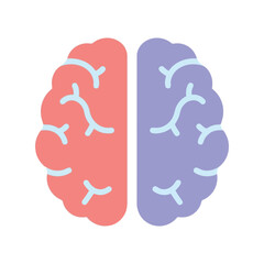 Abstract brain hemisphere division concept for logic and creativity ideas vector