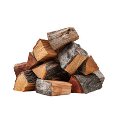 Fototapeta premium A pile of neatly stacked firewood awaits use for a relaxing evening around the campfire during a clear night