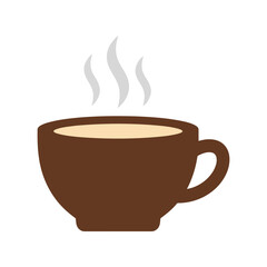 Steaming coffee cup freshly brewed hot beverage morning energy drink refreshing warm drink vector