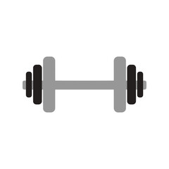 Simple modern dumbbell icon for fitness health and gym concept design element vector