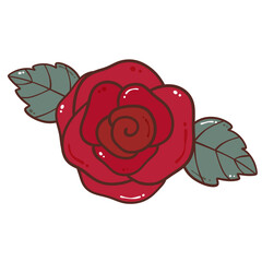 Red Rose Valentine Flower illustration 
