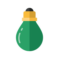 Green light bulb icon innovation idea concept symbol technology energy solution vector