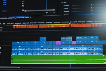 Editing videos on laptop