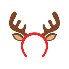 Festive reindeer antlers headband fun christmas holiday accessory for parties vector © alien AZ