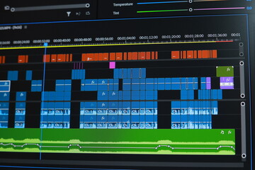 Editing videos on laptop