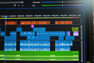 Editing videos on laptop