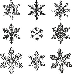 Set of snowflakes