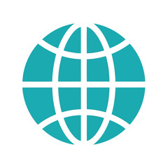 Modern globe icon representing global internet connection and digital network vector