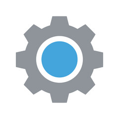Abstract gear icon for technology industrial automation and engineering concepts minimalist design vector