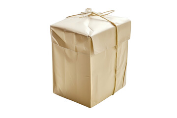 A wrapped package on black on transparent background