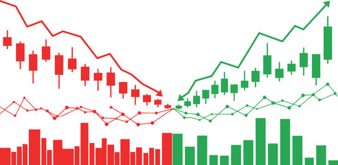 Stock market financial chart business graph trend analysis economy