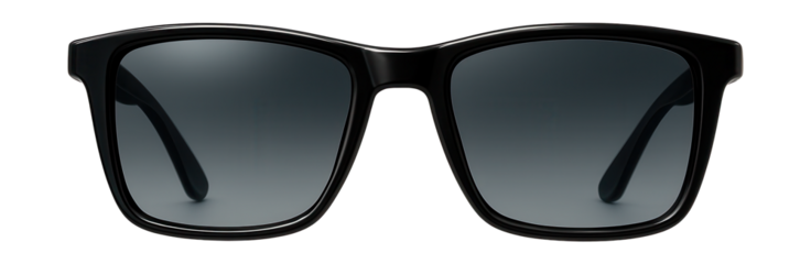 Rectangular polarized sunglasses with gradient tint for daytime driving.