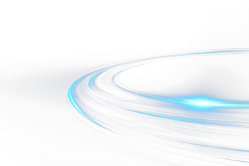 Energy line png bright glowing blue motion trail.
