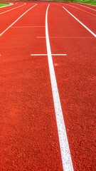 Running Track Lanes - A Close-Up Perspective of Athletic Competition.