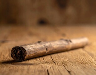 Rustic Wooden Stick - A Close-Up of Natural Texture and Detail.