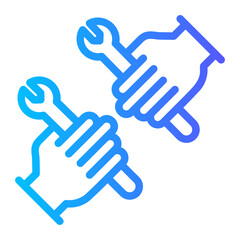  two hands wrench icon

