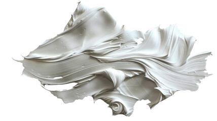 White paint texture on black on transparent background