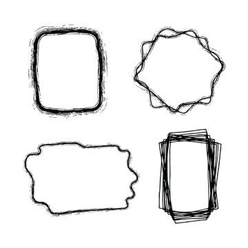 Four irregular handdrawn frames
