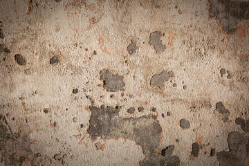 Grunge dirty concrete background featuring stained, worn, and rough surfaces, ideal for industrial, urban,