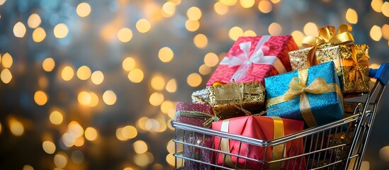 christmas shopping cart