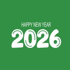 2026 happy new year vector design banner template 