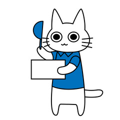 かわいい宅配便のネコ配達員