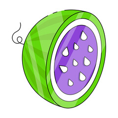 Modern design icon of passion fruit