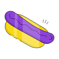 Modern design icon of hotdog burger