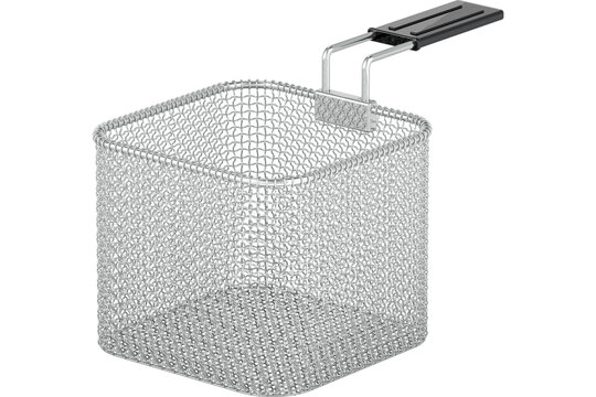 Deep Fryer Basket with non-slip Handle, transparent background