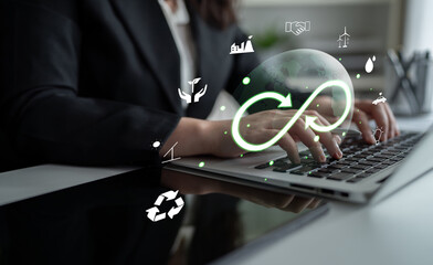 The concept of a circular economy for sustainable production and consumption. A global model of...