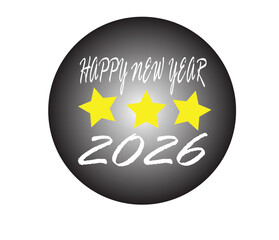 Happy New Year Celebration with Golden Fireworks, Sparkle Lights, and Midnight Countdown Background