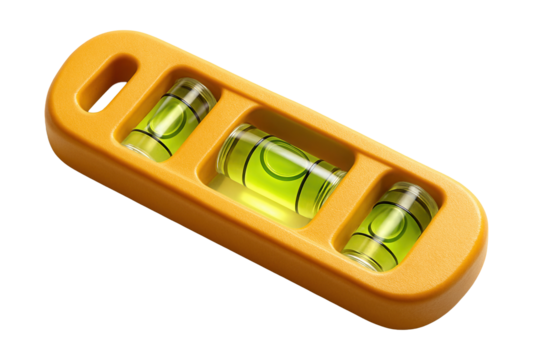 Compact pocket bubble level for quick alignment checks on the go.