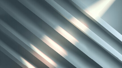 Obraz premium Diagonal lines create an abstract pattern with soft lighting and shadows, evoking a sense of modern design and architectural beauty