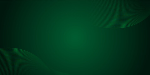 Abstract golden ribbon wave curve overlap on green with blank space design luxury background vector