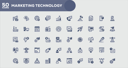 Professional Outline Icons Pack for Marketing and Branding Projects