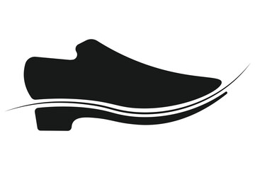Minimal mens dress shoe symbol for tailor shops, accessories, and premium tags