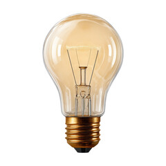 A warm, vintage light bulb emits soft light, enhancing a cozy atmosphere in a comfortable living space at night