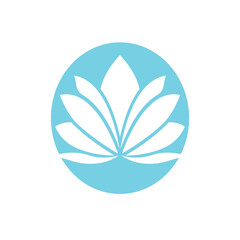 Fototapeta premium Elegant and beautiful blooming flower logo illustration