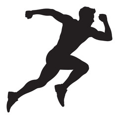 Silhouette of Muscular Man in Yoga Pose