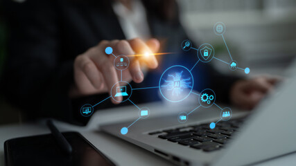 AI network system connects data, security, communication, and intelligence. AI network system...