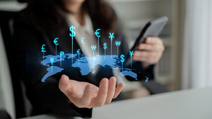 Fintech powers global currency exchange with secure digital conversion, modern platforms, and...