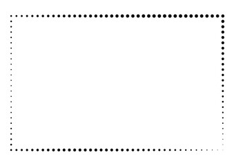 粒の大きさが変化するドット柄の飾り枠