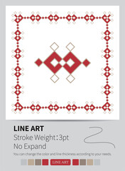 A beautiful black and white decorative pattern features a central flower surrounded by a border.