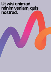 Fototapeta premium Modern Abstract Wavy Gradient Background Set — Colorful 3D Fluid Lines Design for Poster, Banner, Flyer, or Branding Template