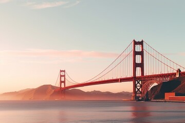Obraz premium Golden gate bridge evening golden gate bridge architecture.